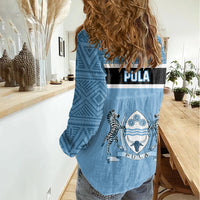 Botswana Women Casual Shirt Tswana Pula African Pattern - Wonder Print Shop