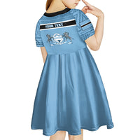 Personalised Botswana Kid Short Sleeve Dress Tswana Pula African Pattern - Wonder Print Shop