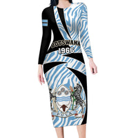 Botswana Independence Day Family Matching Long Sleeve Bodycon Dress and Hawaiian Shirt Lefatshe la Botswana Zebra Pattern - Wonder Print Shop