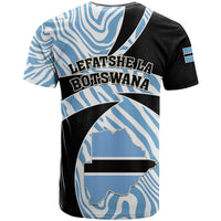 Botswana Independence Day T Shirt Lefatshe la Botswana Zebra Pattern - Wonder Print Shop