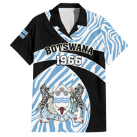 Personalised Botswana Independence Day Family Matching Long Sleeve Bodycon Dress and Hawaiian Shirt Lefatshe la Botswana Zebra Pattern - Wonder Print Shop