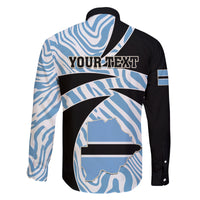 Personalised Botswana Independence Day Family Matching Off Shoulder Short Dress and Hawaiian Shirt Lefatshe la Botswana Zebra Pattern - Wonder Print Shop