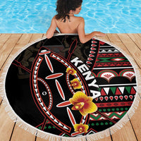Kenya Beach Blanket Jamhuri ya Kenya Shield - Wonder Print Shop