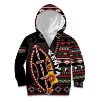 Personalized Kenya Kid Hoodie Jamhuri ya Kenya Shield - Wonder Print Shop