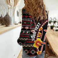 Personalized Kenya Women Casual Shirt Jamhuri ya Kenya Shield - Wonder Print Shop