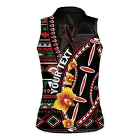 Personalized Kenya Women Sleeveless Polo Shirt Jamhuri ya Kenya Shield - Wonder Print Shop