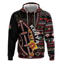 Personalized Kenya Zip Hoodie Jamhuri ya Kenya Shield - Wonder Print Shop
