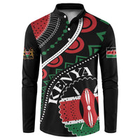 Personalized Kenya Button Sweatshirt Harambee African Pattern - Wonder Print Shop