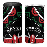 Personalized Kenya 4 in 1 Can Cooler Tumbler Harambee African Pattern - Wonder Print Shop