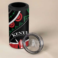 Personalized Kenya 4 in 1 Can Cooler Tumbler Harambee African Pattern - Wonder Print Shop
