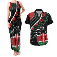 Personalized Kenya Couples Matching Tank Maxi Dress and Hawaiian Shirt Harambee African Pattern - Wonder Print Shop