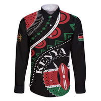 Personalized Kenya Family Matching Long Sleeve Bodycon Dress and Hawaiian Shirt Harambee African Pattern - Wonder Print Shop