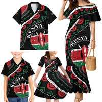 Personalized Kenya Family Matching Mermaid Dress and Hawaiian Shirt Harambee African Pattern - Wonder Print Shop