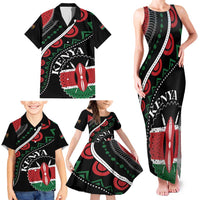 Personalized Kenya Family Matching Tank Maxi Dress and Hawaiian Shirt Harambee African Pattern - Wonder Print Shop