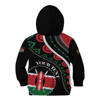 Personalized Kenya Kid Hoodie Harambee African Pattern - Wonder Print Shop