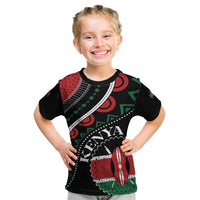 Personalized Kenya Kid T Shirt Harambee African Pattern - Wonder Print Shop
