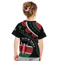 Personalized Kenya Kid T Shirt Harambee African Pattern - Wonder Print Shop