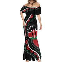 Personalized Kenya Mermaid Dress Harambee African Pattern - Wonder Print Shop