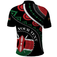 Personalized Kenya Polo Shirt Harambee African Pattern - Wonder Print Shop