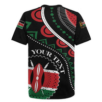 Personalized Kenya Rugby Jersey Harambee African Pattern - Wonder Print Shop