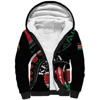 Personalized Kenya Sherpa Hoodie Harambee African Pattern - Wonder Print Shop