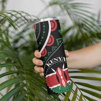 Personalized Kenya Skinny Tumbler Harambee African Pattern - Wonder Print Shop