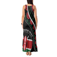 Personalized Kenya Tank Maxi Dress Harambee African Pattern - Wonder Print Shop