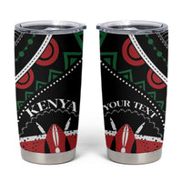 Personalized Kenya Tumbler Cup Harambee African Pattern - Wonder Print Shop
