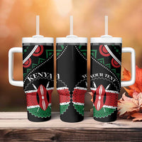 Personalized Kenya Tumbler With Handle Harambee African Pattern - Wonder Print Shop