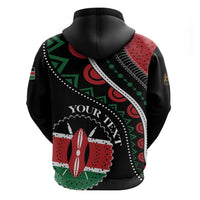 Personalized Kenya Zip Hoodie Harambee African Pattern - Wonder Print Shop