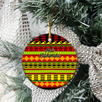 Hawaii Christmas Ceramic Ornament Hawaiian Quilt Pattern Reggae Version - Wonder Print Shop