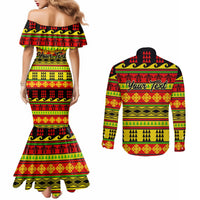 custom-hawaii-christmas-couples-matching-mermaid-dress-and-long-sleeve-button-shirt-hawaiian-quilt-pattern-reggae-version