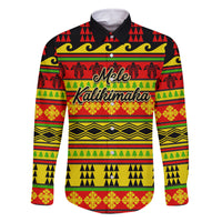 Custom Hawaii Christmas Family Matching Long Sleeve Bodycon Dress and Hawaiian Shirt Hawaiian Quilt Pattern Reggae Version - Wonder Print Shop