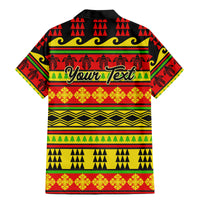 Custom Hawaii Christmas Family Matching Mermaid Dress and Hawaiian Shirt Hawaiian Quilt Pattern Reggae Version - Wonder Print Shop