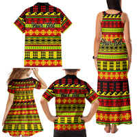 Custom Hawaii Christmas Family Matching Tank Maxi Dress and Hawaiian Shirt Hawaiian Quilt Pattern Reggae Version - Wonder Print Shop