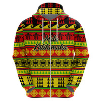Custom Hawaii Christmas Hoodie Hawaiian Quilt Pattern Reggae Version - Wonder Print Shop