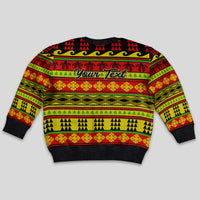 Personalised Hawaii Christmas Kid Ugly Christmas Sweater Hawaiian Quilt Pattern Reggae Version - Wonder Print Shop