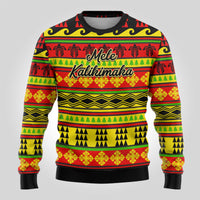 Personalised Hawaii Christmas Ugly Christmas Sweater Hawaiian Quilt Pattern Reggae Version - Wonder Print Shop