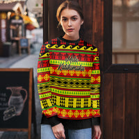 Personalised Hawaii Christmas Ugly Christmas Sweater Hawaiian Quilt Pattern Reggae Version - Wonder Print Shop