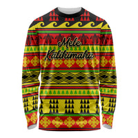 Custom Hawaii Christmas Long Sleeve Shirt Hawaiian Quilt Pattern Reggae Version - Wonder Print Shop