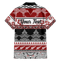 Custom New Zealand Christmas Family Matching Off Shoulder Long Sleeve Dress and Hawaiian Shirt Maori Meri Kirihimete Moko - Wonder Print Shop