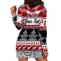 Custom New Zealand Christmas Hoodie Dress Maori Meri Kirihimete Moko - Wonder Print Shop