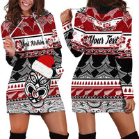 Custom New Zealand Christmas Hoodie Dress Maori Meri Kirihimete Moko - Wonder Print Shop