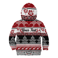 Custom New Zealand Christmas Kid Hoodie Maori Meri Kirihimete Moko - Wonder Print Shop