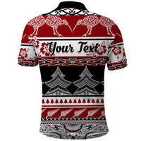 Custom New Zealand Christmas Polo Shirt Maori Meri Kirihimete Moko - Wonder Print Shop
