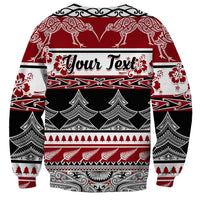 Custom New Zealand Christmas Sweatshirt Maori Meri Kirihimete Moko - Wonder Print Shop