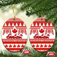 Canada Christmas Ceramic Ornament Maple Leaf Unique Style - Wonder Print Shop