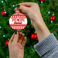 Canada Christmas Ceramic Ornament Maple Leaf Unique Style - Wonder Print Shop