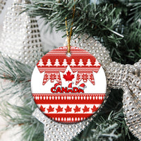 Canada Christmas Ceramic Ornament Maple Leaf Unique Style - Wonder Print Shop