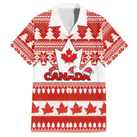 Custom Canada Christmas Family Matching Short Sleeve Bodycon Dress and Hawaiian Shirt Maple Leaf Unique Style - Wonder Print Shop